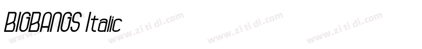 BIGBANGS Italic字体转换